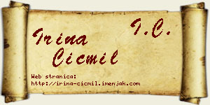 Irina Cicmil vizit kartica